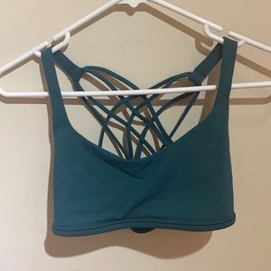 Hunter green free to be lululemon sports bra